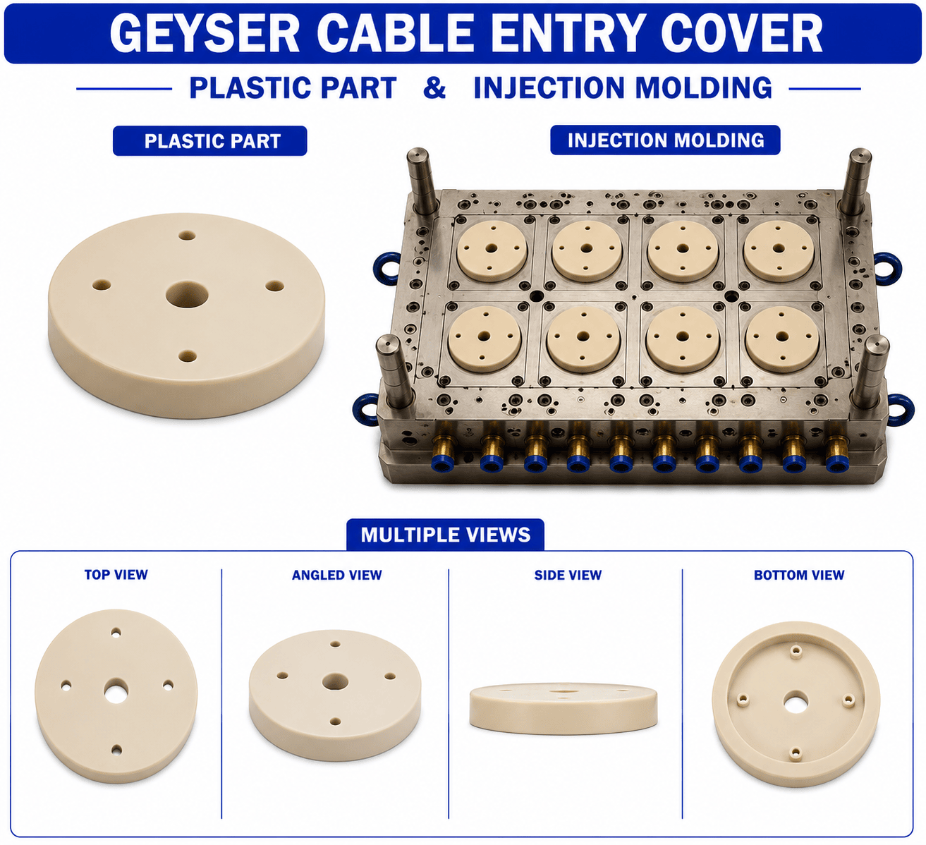 Geyser Plastic Cable Entry Cover Mould and Moulding Service
